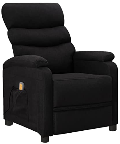 vidaXL Massagesessel Schwarz Kunstleder
