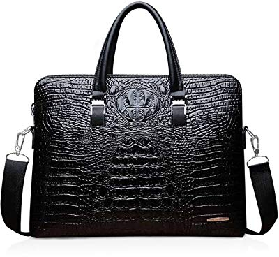 NICOLE & DORIS Femme Cabas 2 pièces Porte-Documents Homme Sacs à Main en PU Cuir Sac Porté Epaule Mode Portefeuille Sac d'ordinateur Sac à Bandoulière Noir