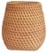Danfer Stiftehalter aus Rattan, rund, aus Rattan, handgefertigt, für Kosmetik-Pinsel, für Fernbedienung zu Hause, Stifte, Kosmetikpinsel, Stifteköcher aus