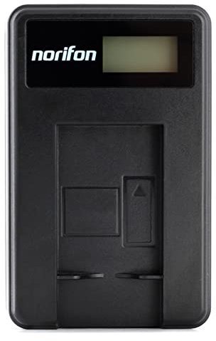 Norifon NP-W126 LCD USB Charger for Fujifilm FinePix HS30, FinePix HS30EXR, HS33EXR, HS35EXR, HS50EXR, X-A1, X-E1, X-E2, X-M1, X-Pro1, X-T1, X-T10 Camera and More
