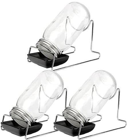 Schramm® Barattolo germinante per germogli con griglia 750 ml incl. coperchio, supporto e supporto vasetti di ricambio Coperchio di ricambio, taglia:3 set