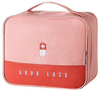 Ekakashop Bolsas de Primeros Auxilios, Botiquín de Primeros Auxilios Vacío, Bolsa de Supervivencia de Emergencia Caja de Almacenamiento Portátil de Gran Capacidad Para Acampar Viajes Al Aire Libre