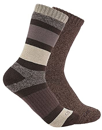Carhartt Damen Heavyweight Crew 2er Pack Socken, 1 x Grau, Medium