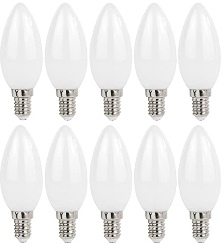 NCC-Licht 10 x LED Filament Leuchtmittel Kerze C35 1W E14 matt 100lm 827 warmweiß 2700K
