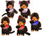 alles-meine.de GmbH Jungen - Monchhichi - Lätzchen - BLAU - incl. Name - 20 cm - Bekleidung ausziehbar - Monchichi - Plüschtier/Kuscheltier - Sportlich - groß - AFFE - Schm..