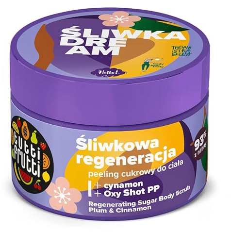 TUTTI FRUTTI Regenerierendes Körperzuckerpeeling Pflaume und Zimt + Oxy Shot PP 300g
