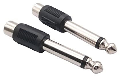 Alnicov 10 pièces 6.35mm vers RCA Femelle Adaptateur Jack 1/4 Phono vers Prise Jack Adaptateur Audio pour Microphone Guita Haut-Parleur amplificateur etc.