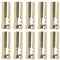 10 Stück E14 Metallrohr, Tropfhülsen Metall Kerzenhüllen für Kerzenlampenfassung Lampensockel Beleuchtungszubehör 25 x 80 mm E14 Lampenfassung Hülse(Gold)