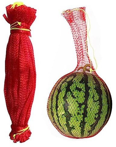 Supatmul 100 Pezzi Reti di Anguria Amaca Melone,40cm Sacchis a Rete per Anguria, Reti di Melone di melata con Coulisse, Rete per meloni da Giardino, Reti di Sostegno della Frutta per cantalupo
