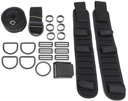 Myhoomowe Tauchen Backplate DIR Harness BCD Halter Schrittgurt Set GewichtsgüRtel TauchzubehöR Schwarz