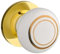 Designer Levers - Ceramic Round Door Knob - Polished Brass/White Ceramic - 1 Pair - Fixings Included - 60mm Diameter - Interior Use