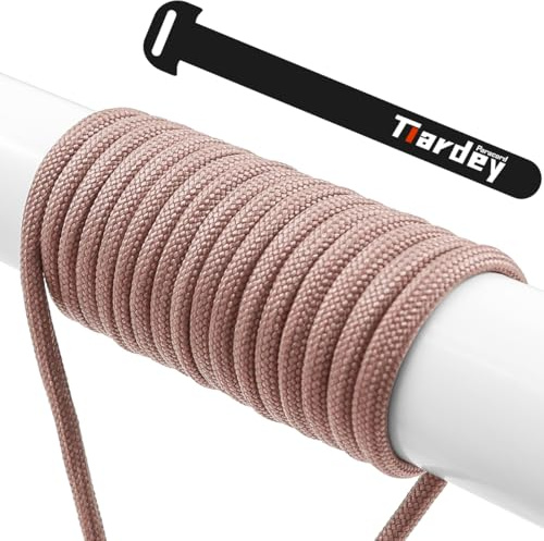 Tiardey PPF-013 Paracord 4 mm 100 piedi (31 m) 7 fili, resistente allo strappo, cavo in nylon, paracord Mil Spec tipo III, può contenere fino a 250 kg per campeggio di sopravvivenza all'aperto