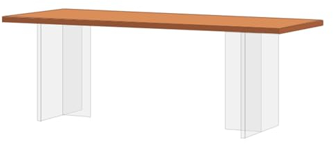 XDAWQP Chinesischer Acryl-Beistelltisch, Glastisch, Glas-Couchtisch, Hängender Großer Tisch, Wohnzimmer, Glas, Starke Tragfähigkeit, 47 Zoll (Kiefer B)