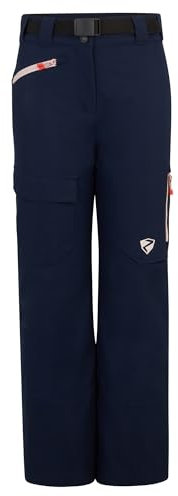 Ziener Kinder Abbi Ski-Hose/Schnee-Hose | atmungsaktiv, wasserdicht, PFC frei, Dark Navy, 152