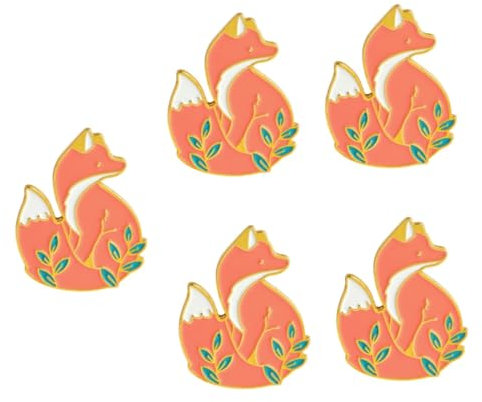 LIFKOME 5stücke Fox Brosche Anstecknadel Niedliche Rote Fuchs Tierbrosche Für Kleidung Schals Hüte Und Taschen Perfektes Für Frauen Mädchen Und Teenager Zu Besonderen Anlässen