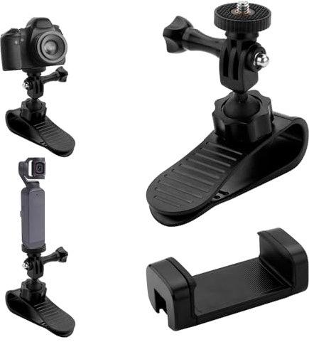 PEUTIER Car Sun Visor Mount, Anti-Slip Car Camera Mount with Clip Angle Adjustable Car Mount inside Holder Widely Compatible Car Mount for Insta360 Go 3 Insta360x3