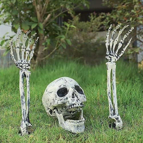 Halloween Deko Skelett Outdoor Garten Gruselig Totenkopf Party Dekoration Gartendeko Horror Decoration Draußen Halloweendeko Sachen Haustür Spooky Scary Knochen Indoor Skeleton Aussen Haus Schädel