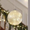 Lights4fun LED Weihnachtskugel Glas Antik warmweiß Batterie Christbaumkugeln Weihnachtsbaumkugel Glas Weihnachtsdeko Innen