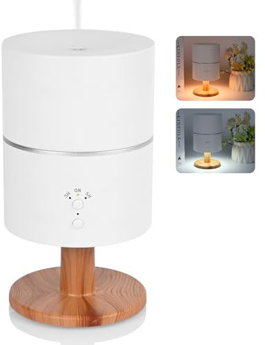 Glovios Difusor Aceites Esenciales, 260 ml Linterna Humificador de Aromas, Diffuser, Temporizador, Vaporizador, Difusor Aromaterapia para el Hogar Oficina, Apagado Automático sin Agua