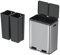 EKO | Cubo de Basura Cocina Reciclaje 30L+30L con Doble Pedal | Papelera Acero Inoxidable Antihuella con Tapa de Resina Elegante | Cubos Separados para Reciclaje y Basura | Diseño Compacto