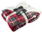 Euromat Sherpa Mikrofaserdecke, Flanell Kuscheldecke, Wohndecke, Bettüberwurf 150x200 cm (Rot Kariert)