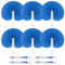 PATIKIL Round Shaped Paper Hand Fans, 20 Pack Bulk Folding Fan Handheld with Plastic Fan Handles for Wedding Party Decoration Birthday Guest Favors DIY Supplies, Blue