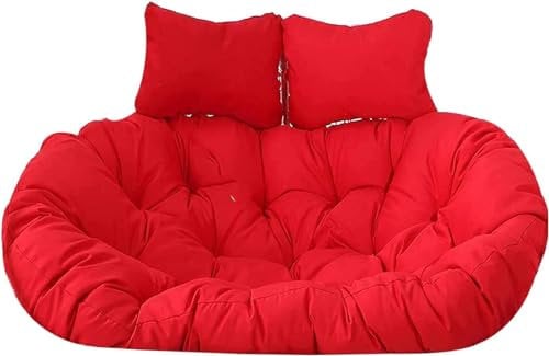Outdoor Double Basket Hammock Swing Chair Cushion Hanging Egg Chair Seat Pad for 2 People Garden Seater Replacement