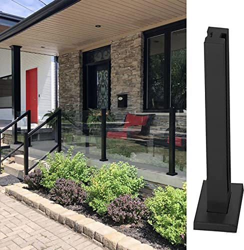 Kit de balustrade d'extérieur en acier inoxydable avec panneaux de verre pour panneaux en PVC de 10 mm et 12 mm, supports en verre d'escalier et pinces de garde-corps de piscine, poteau central de