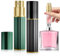 Traimber-Seven Perfume Atomiser, 5ml Refillable Perfume Bottle, Mini Atomiser Spray Bottle, Black+Green Aluminium, Efficient Nano Spray Nozzle