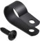 TA-VIGOR Kabelklemmen, Nylon, R-Typ, 16 mm, Kunststoff-Kabelklemmen-Sortiment, Befestigungsset, Kunststoff-Drahtklemmen-Clips für elektrische Kabel, Draht, Kabelmanagement, Schwarz, 50 Stück