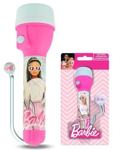 CARTOON Torcia a led luce notturna per bambini a batterie 15 cm (Barbie)