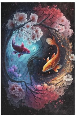 Holzpuzzle 1000 Teile, Yin und Yang Journey Puzzles Erwachsene Und Kinder, Am Besten Für Die Familienspielsammlung （78×53cm）
