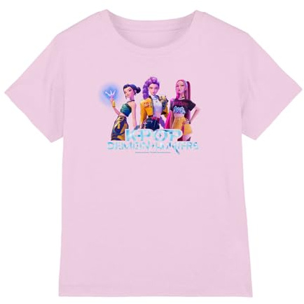 Kpop Demon Hunters Unisex Kids Kpop Demon Hunters - Huntrix Kpop Group Kids T Shirt T-Shirt (Pack of 1)