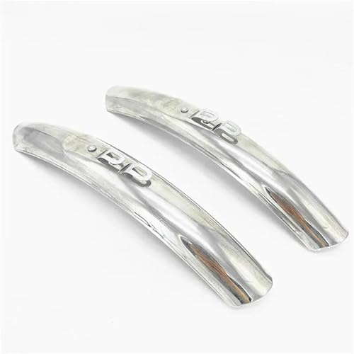 YETGFBH Fahrrad Schutzblech 700c 24/26 Zoll Retro Bike Edelstahl Fender City Road Fahrrad Fixed Gear Vorne Hinten Silber