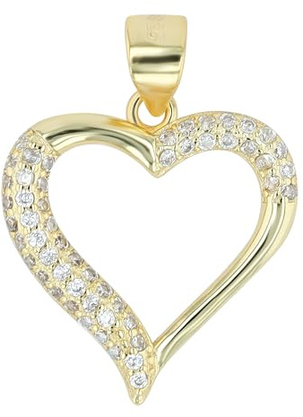 Akzent Anhänger für Damen in 925 Silber, 100% Wasserfest & Hautverträglich