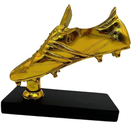 LOVIVER Fußballtrophäe Skulptur Sammlerstück Schuh Handwerk Figur Harz Trophäe für Wohnzimmer Home Decor Schrank Eingang, Schwarzer Sockel