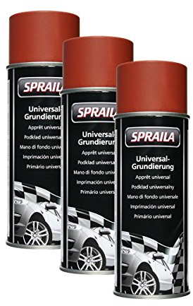 KWASNY SET 3X Kwasny Spraila Lackspray Grundierung Sprühlack Rotbraun AutoK 400ml 300002