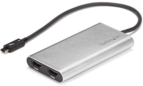 StarTech.com Adattatore Thunderbolt 3 a doppio HDMI, Compatibile Mac e Windows, 4K 60Hz, Convertitore USB-C TB3 a HDMI