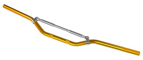 Manubrio Alluminio Moto Scooter ATV Cross Enduro Piega Bassa 22 mm Oro