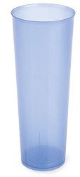 TELEVASO 50 Unidades - Vaso Tubo PLÁSTICO (PP) 300ml. IRROMPIBLE Azul - EMBOLSADO 10UDS - Precio Unidad 0,29€