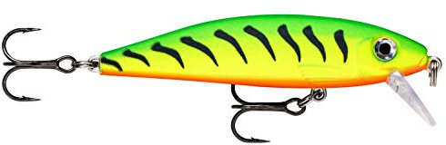 Rapala X-Rap CountDown Lure with Two No. 6 Hooks, 0.9-1.5 m Swimming Depth, 7 cm Size, Firetiger UV