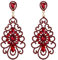 Clearine Damen Ohrringe Hochzeit Braut Party Abend Strass Kristall Vintage Retro Ohrstecker Ohrhänger Rubin-Rot Gold-Ton