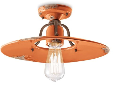 Deckenleuchte D.40 C1445 Country 1 Licht Finish Vintage Orange Ferroluce