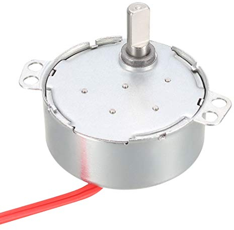 sourcing map Synchronous Gear Motor AC 12V 0.9-1.1RPM 50-60Hz Electric Motor CCW/CW 4W for Electric Fan