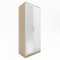 ELEGANT Wardrobe With Mirror Bedroom Furniture High Gloss Finish White-Oka Mordern Design