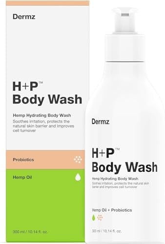 Dermz H+P Auffüllendes Sensitiv Body Wash: Ekzem & Psoriasis Duschgel für trockene oder empfindliche Haut