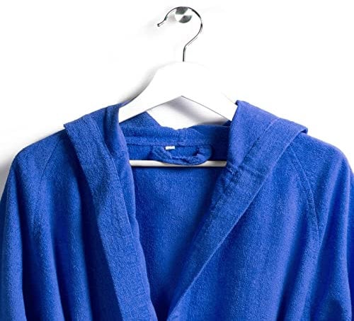 Caleffi - Accappatoio con cappuccio Microspugna Tinta Unita L/XL Blu