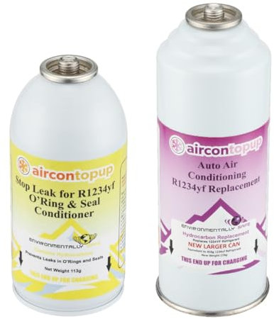 Car Aircon R1234yf Compatible Refrigerant x1 + Leak Sealer x1