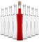 SUPERBUTELKI.PL Botellas de cristal para rellenar Quadra, cristal elegante y moderno, para guardar vino, tinturas, miel y sirope, vasos vacíos, botellas con corcho (10, 500 ml)