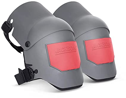 Jackson Safety 95110 Rodilleras universales, gris/naranja, ultra flexibles, de grado premium, protectoras, duraderas, cómodas, antideslizantes, para construcción, trabajo, jardinería, suelos o
